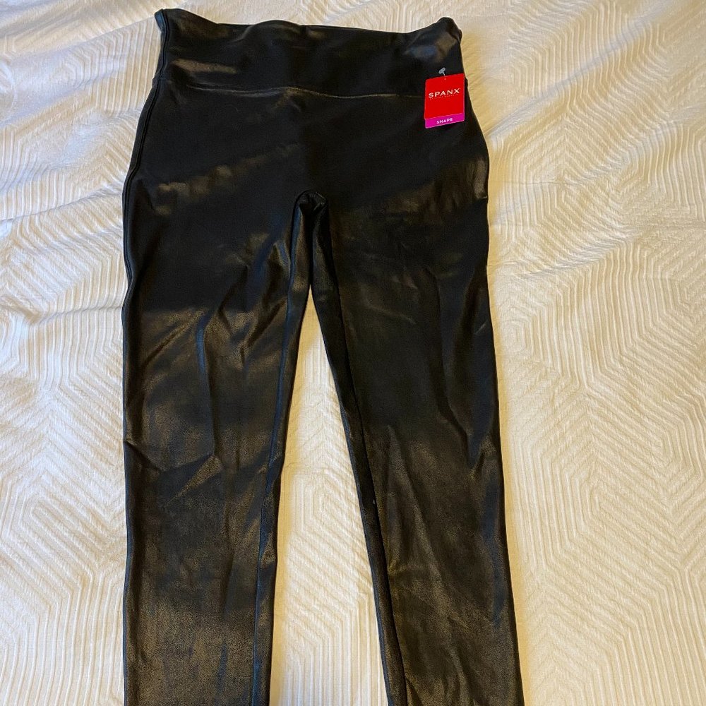 NWT SPANX Faux Leather Leggings (plus)